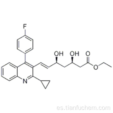 Ácido 6-heptenoico, 7- [2-ciclopropil-4- (4-fluorofenil) -3-quinolinil] -3,5-dihidroxi, éster etílico, (57187671,3R, 5S, 6E) - CAS 167073-19- 0